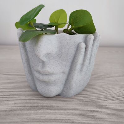 Face with Hands Planter - Home and Garden Decoration