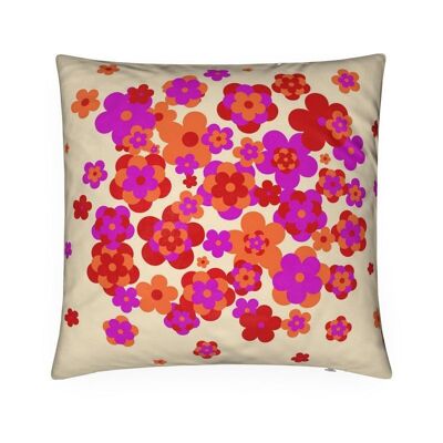 Fleurs fabuleuses no.1 - Housse de coussin moderne en velours fleuri