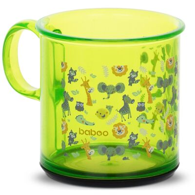 Baboo Non-slip Bottom Cup, 170 ml, Safari, Green, 12+ Months