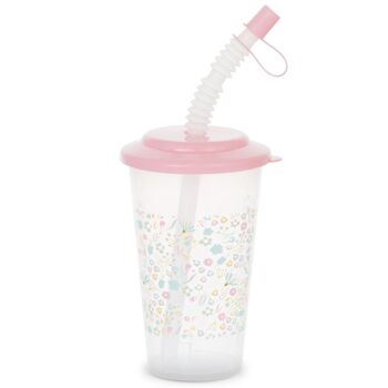 Baboo Tasse avec Paille, 320 ml, Flora, 12+ Mois 1