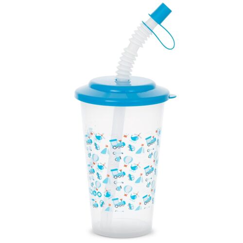 Baboo Cup with Straw, 320 ml, Transport, 12+ Months