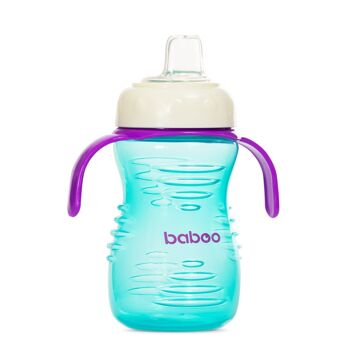 Baboo Gobelet avec bec verseur en silicone, 260 ml, menthe, 6 mois et plus 1