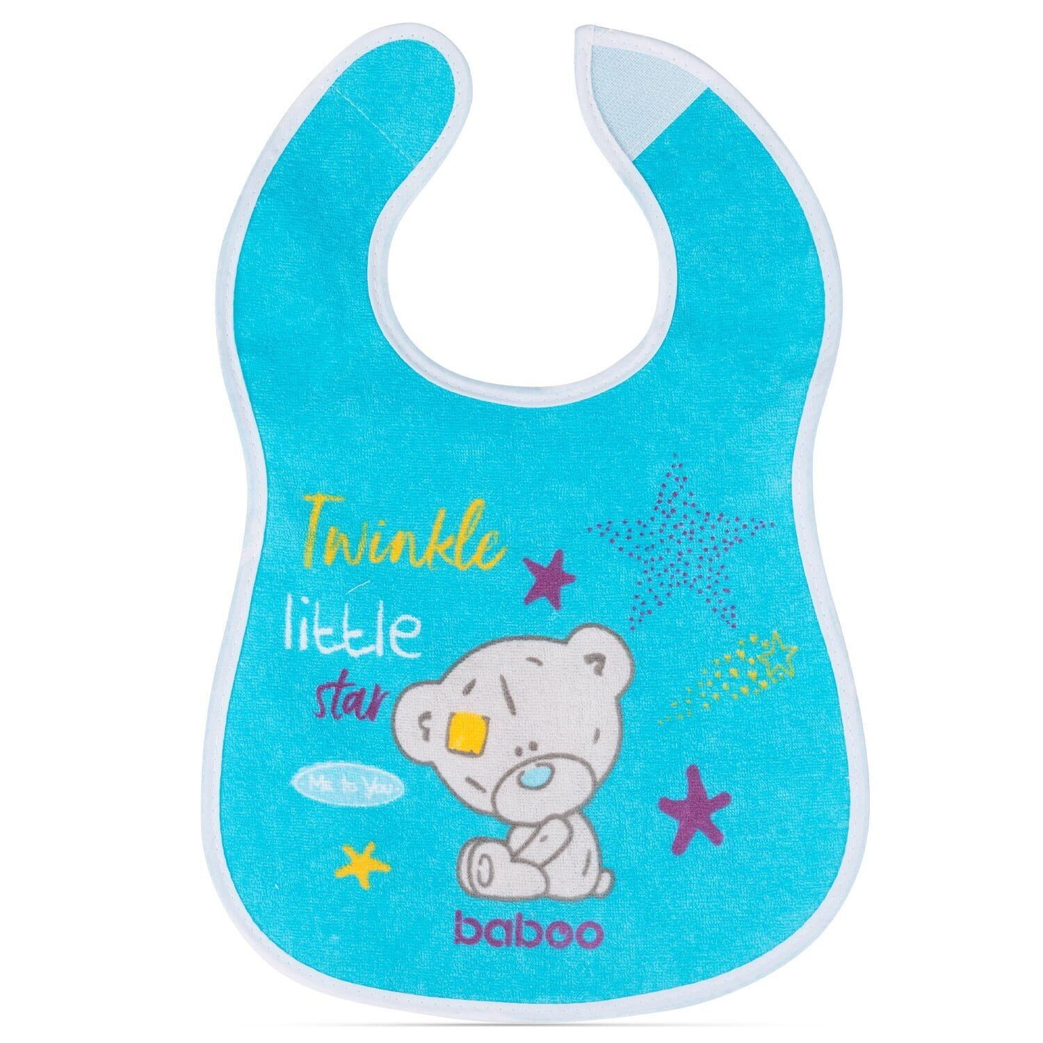 Babero de algodón Baboo, azul, Me to You, 3+ meses