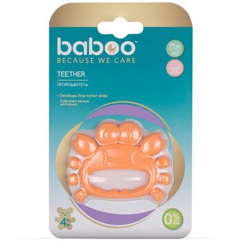 Baboo Anneau de dentition en silicone Crabe, 4 mois et plus 2