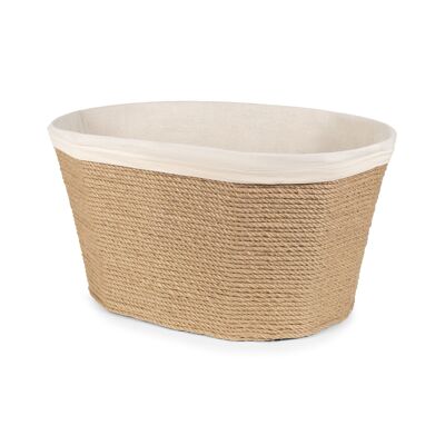 XXL oval and stackable basket, made of jute rope 59/48 x 45/36xH.31 cm, RAN11609