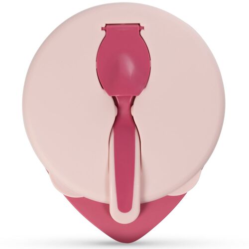 Baboo Bowl with Lid and Spoon, Rose, 6+ Months