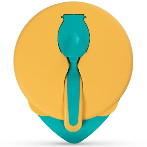Baboo Bowl with Lid and Spoon, Orange, 6+ Months