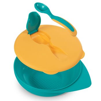 Baboo Bol avec couvercle et cuillère, Orange, 6 mois et plus 3