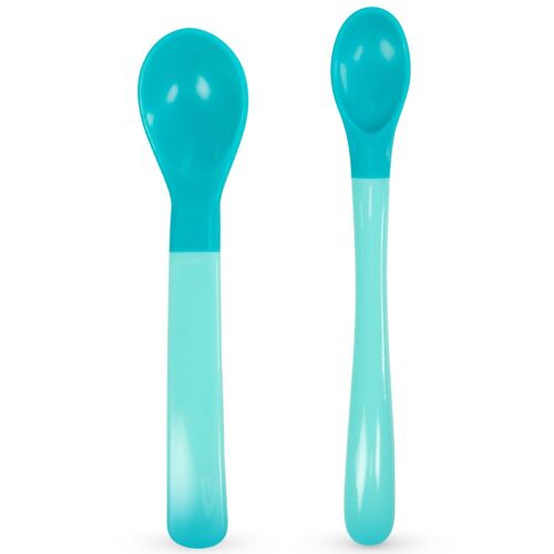 Baboo Soft-tip Spoons (2 pcs) Turquoise, 4+ Months