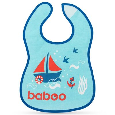 Baboo Bavoir en coton, bleu, marine, 3 mois et plus