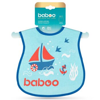 Baboo Bavoir en coton, bleu, marine, 3 mois et plus 4
