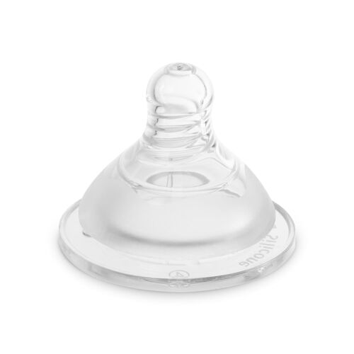 Baboo Liquid Silicone Teat (2 pcs), Wide Neck, Medium Flow, 3+ Months