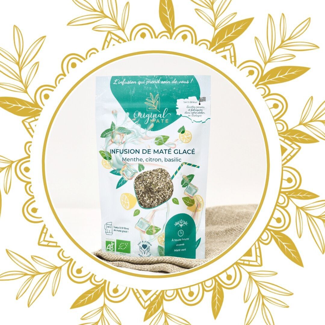 Iced Maté Menta, Limone, Basilico Biologico - 70g