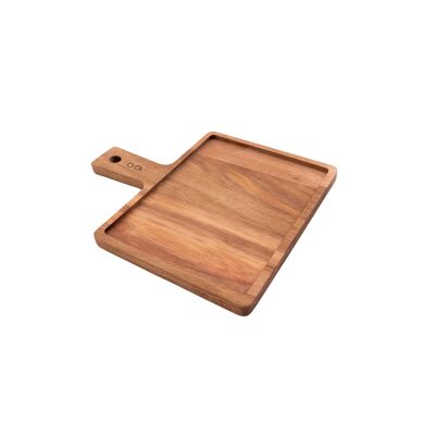 Planche à hamburger en acacia avec poignée 30x25cm FSC®