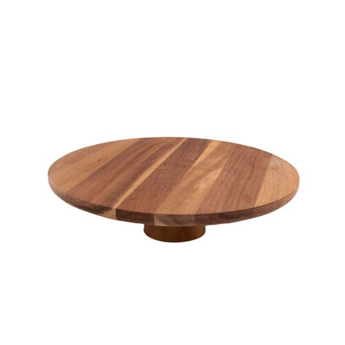 Plat à tarte sur pied en acacia ø 32cm H 75cm FSC®