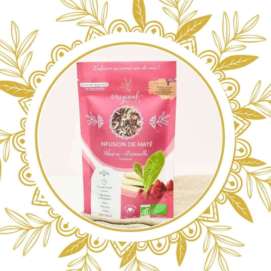 Maté Hibiscus, Citronella Biologica - 70g