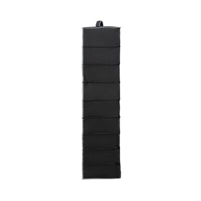 Hanging organizer for shoes and clothes, Polypropylene, Black, 15 x 30 x H128 cm, RAN6274