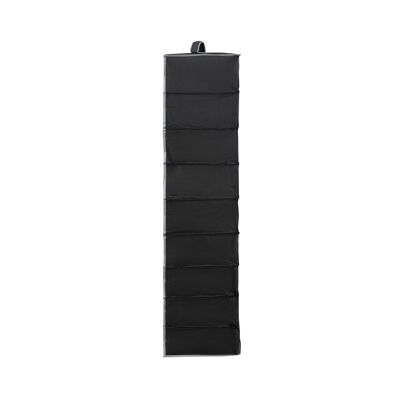 Organizador colgante para zapatos y ropa, Polipropileno, Negro, 15 x 30 x H128 cm, RAN6274