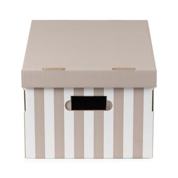 Lot de 2 boîtes de rangement, en carton ondulé Compactor, 40 x 31 x H. 21 cm, RAN4583 4