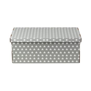 Lot de 2 boîtes de rangement en carton ondulé, 40 x 31 x H. 21 cm, gris, RAN7054 2