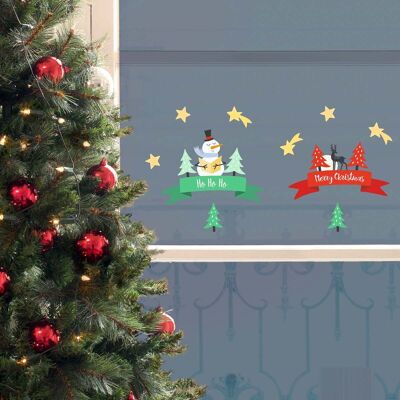 Homesticker Noël 'Merry Christmas' pour fenêtre