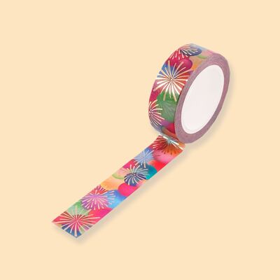 WASHI TAPE - lamina d'oro Fuochi d'artificio sensazionali