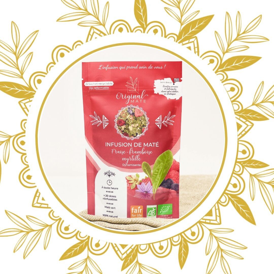 Mate Strawberry, Raspberry, Blueberry Organic - 70g