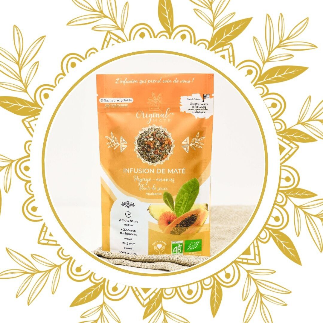 Maté Papaya, Pineapple, Marigold Flower Organic - 70g