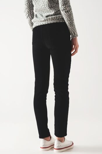 Pantalon skinny en coton élastique noir 3