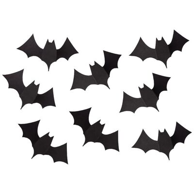 Articoli per feste - 8 pipistrelli adesivi in carta l. cm.20 ca. in b. c/cav.
