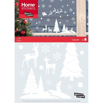 Homesticker Noël Paysage Blanc pour fenêtre 2