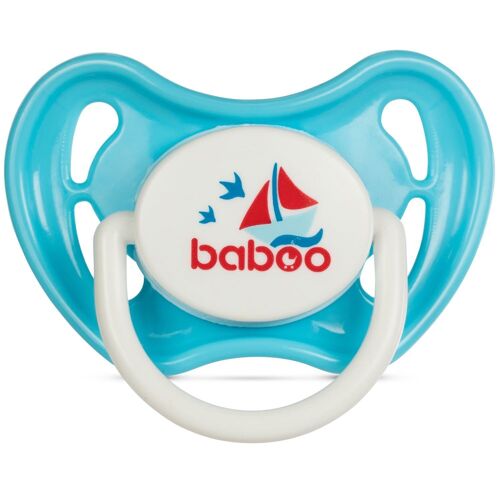 Baboo Silicone Symmetrical Soother, Blue, Marine, 0+ Months