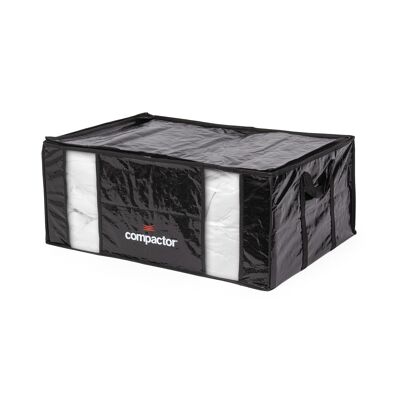 Caja de almacenamiento al vacío XXL semirrígida, 210 litros, 65 x 45 x 27 cm, Negro, RAN4542