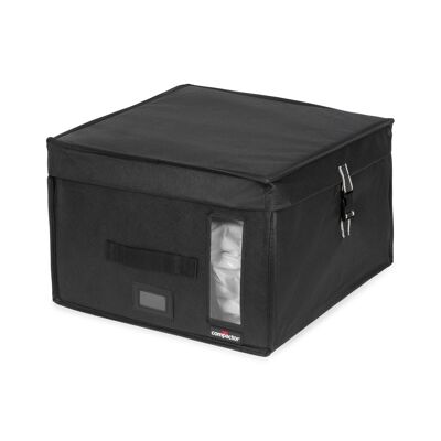 Caja de almacenamiento al vacío rígida para ahorrar espacio Compactor M, 100 L, 42 x 42 x 25 cm, Negro, RAN8641