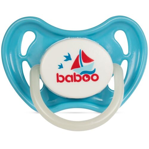 Baboo Latex Symmetrical Soother, Glows in the Dark, Blue, Marine, 0+ Months