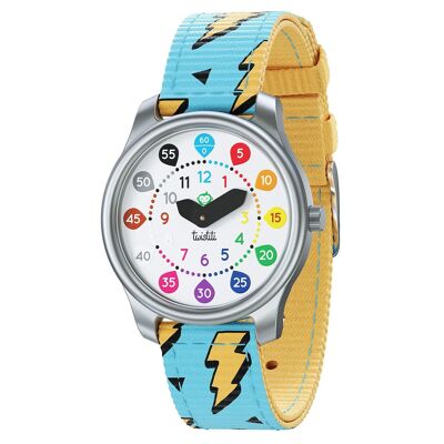 Twistiti Number Watch - Thunderstorm strap - kids 6+