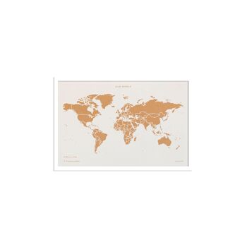 Carte du monde en liège avec cadre - Edition Spéciale - S&M 3