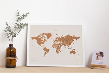 Carte du monde en liège avec cadre - Edition Spéciale - S&M 4