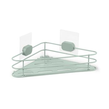 Étagère d'angle de rangement pour salle de bains murale, 31,5 x 24 x 13 cm, Vert, RAN10676 1