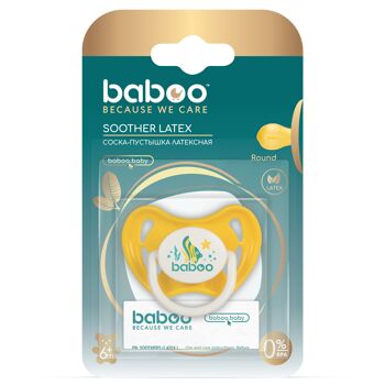 Baboo Sucette ronde en latex, jaune, Sea Life, 6 mois et plus 5