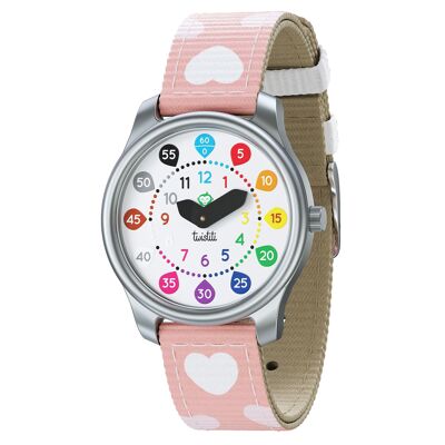 Montre Twistiti Number - Bracelet Coeurs - enfants 6+