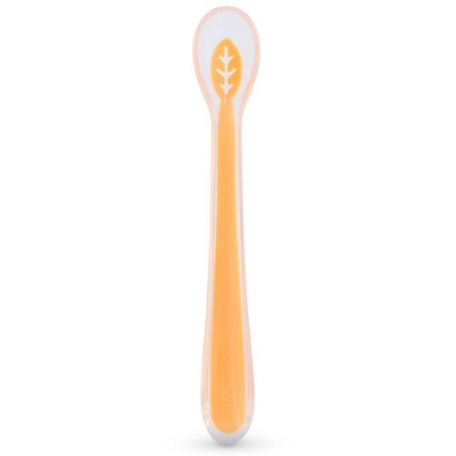 Baboo Silicone Spoon, Orange, 6+ Months