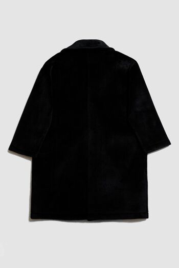 Manteau oversize en faux suède noir 6