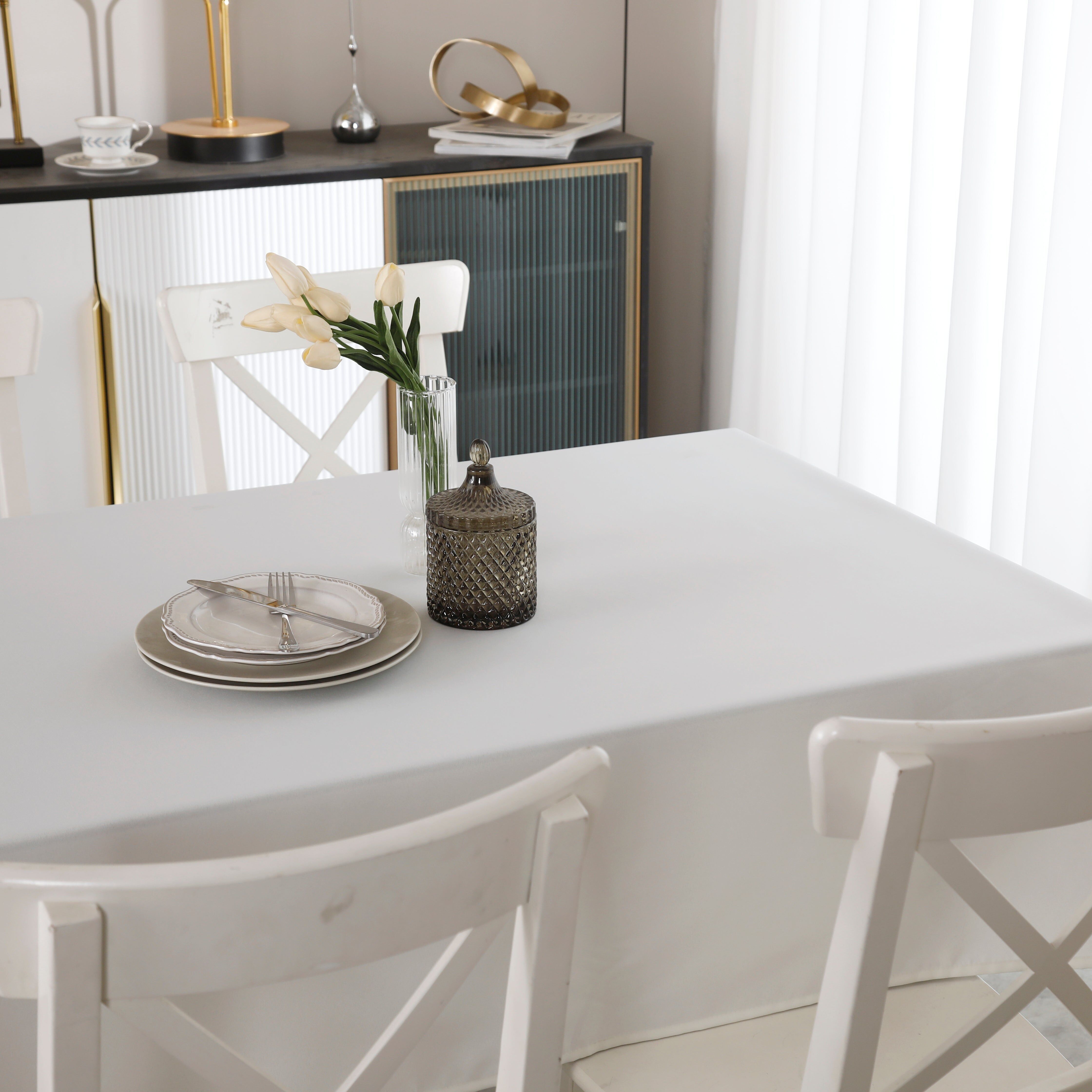 TOALHA DE MESA ANTI-NÓDOA QUADRADA BEGE