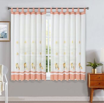 Cortinas de Cozinha avec Estampa Bordada 05 1