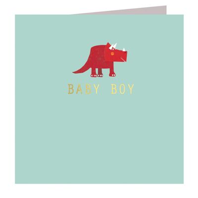 AH07 Goldfolien-Babykarte für Jungen