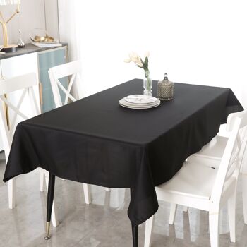 TOALHA DE MESA ANTI-NÓDOA QUADRADA PRETO 3