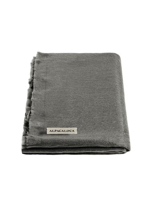 Scarf/Shawl Dark Grey - Alpaca Wool