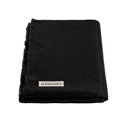 Bufanda/Rebozo Negro - Lana de Alpaca