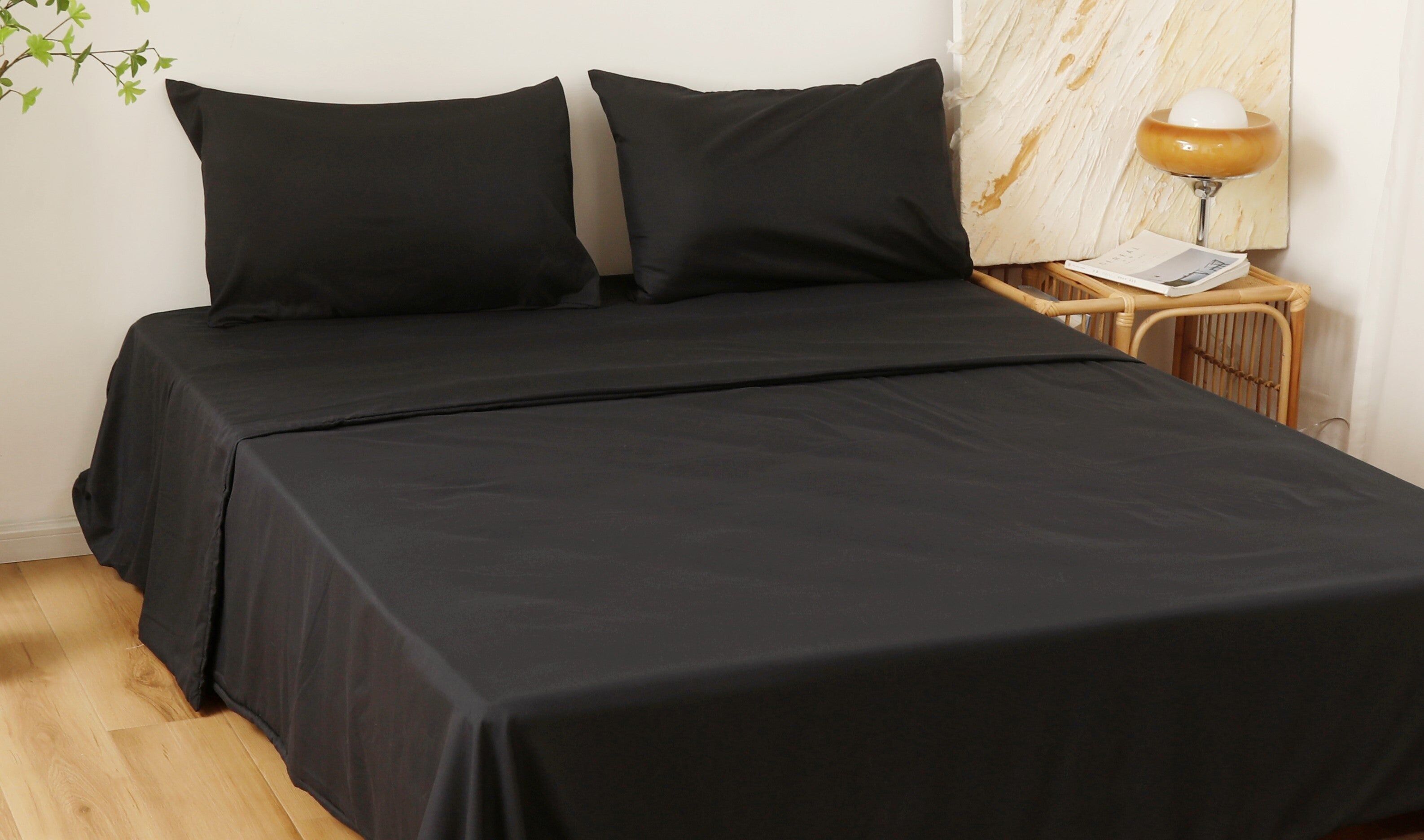 JOGO DE CAMA LISO PRETO